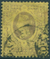 Great Britain 1887 SG202 3d Purple/yellow QV #1 FU (amd) - Autres & Non Classés