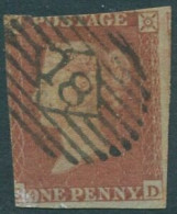 Great Britain 1854 SG8 1d Red-brown  QV **SD Imperf FU (amd) - Unclassified