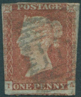 Great Britain 1854 SG8 1d Red-brown QV **IA Imperf FU (amd) - Non Classés