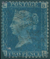 Great Britain 1858 SG47 2d Blue QV LBBL Plate 13 FU (amd) - Non Classificati