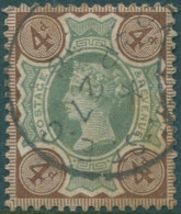 Great Britain 1887 SG205 4d Green And Purple/brown QV FU #1 (amd) - Autres & Non Classés