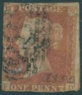 Great Britain 1854 SG8 1d Red-brown QV **FD Imperf FU (amd) - Ohne Zuordnung