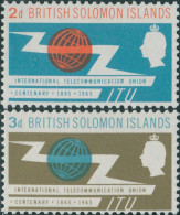 Solomon Islands 1965 SG127-128 ITU Set MLH - Salomoninseln (Salomonen 1978-...)