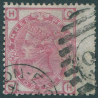 Great Britain 1873 SG143 3d Rose QV HGGH Spray Of Rose Wmk Plate 12 FU (amd) - Other & Unclassified