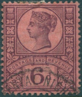 Great Britain 1887 SG208 6d Purple/rose-red QV #3 FU (amd) - Other & Unclassified