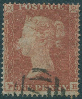 Great Britain 1854 SG26 1d Red-brown QV **PH Die 2 Perf 16 Blued FU (amd) - Unclassified