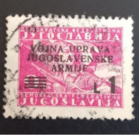 #17   FNRJ YUGOSLAVIA 1947, VUJA  1LIRA OVERPRINTED STAMP, USED - Usati