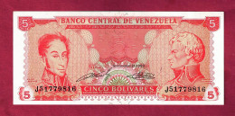 Venezuela, 21.9.1989- 5 Cinco Bolivares. Bolivar Libertador , Francisco De Miranda-J51779816. SPL SUP- AU- SPL. - Venezuela