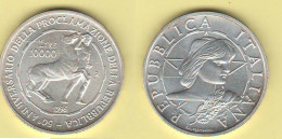 ITALIA 10000 Lire 1996 Per 50° Repubblica 10.000 Lire Commemorative Argento Silver Italie Italy - Commemorative