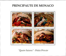 Monaco Bloc N** Yv:87 Quatres Saisons Palais Princier - Blocs