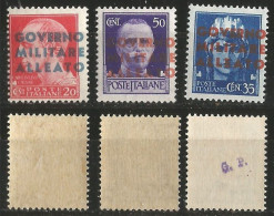 Allied Military Government AMG Napoli US Administration #1/3 Cpl 3v Set MNH** - Britisch-am. Bes. Neapel