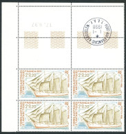 TAAF - N°230 LE CANCALAIS - BLOC DE 4 - COIN DATE 17.9.97 OBLITERE EN MARGE - Used Stamps