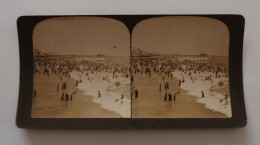 Vue Stéréoscopique 1901 Plage A New Jersey Etats Unis The Bathers Beach Swimming Atlantic City Stereoview - Stereoscopes - Side-by-side Viewers