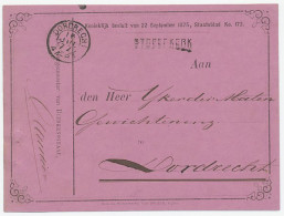 Naamstempel Streefkerk 1877 - Briefe U. Dokumente