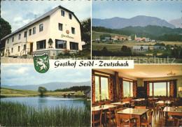 71708920 Zeutschach Gasthof Seidl Gaststube Teich Wappen Zeutschach - Autres & Non Classés