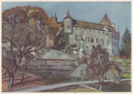 Château D’Oron, Peinture De M. Théo Pasche - Oron