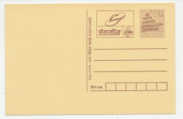 Postal Stationery India 2002 Slipper - Paragon - Lion - Costumes