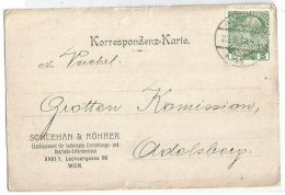 Austria Perfin SCHLEHAN Regular H.5 On Commerce Card Wien 25mar1912 To Andelsberg - Perfin