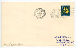 New Zealand 1963 Cover; Christchurch To Watervliet, New York; 3p. Kowhai Flower; Slogan Cancel - Storia Postale