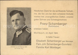 71683705 Wollbach Kandern Trauerkarte Franz Schamberger Wollbach - Kandern