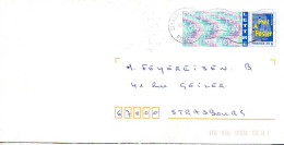 France Entier-P Obl (5071) PAP Fond De Sécurité Bleu Long (TB Cachet Rond) Strasbourg 5-10-07 B2K/0506316 - PAP: Ristampa/Logo Bleu