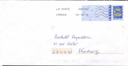 France Entier-P Obl (5071) PAP Fond De Sécurité Bleu Long (Lign.Ondulées & Code ROC) 38276A 12-12-14 B2K/06U373 - Listos Para Enviar: Transplantes/Logotipo Azul