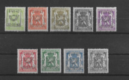 TIMBRES BELGIQUE Préoblitérés  PRE 484/492XX - Typos 1936-51 (Petit Sceau)