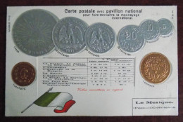 Cpa Représentation Monnaies Pays ; Le Mexique - Coins (pictures)