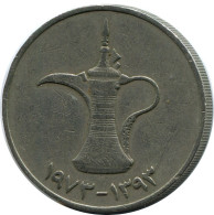 1 DIRHAM 1973 UAE UNITED ARAB EMIRATES Islamisch Münze #AH983.D.A - Emirats Arabes Unis