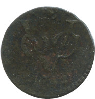 17?? HOLLAND VOC 1/2 DUIT IINDES NÉERLANDAIS NETHERLANDS NEW YORK COLONIAL PENNY #VOC1097.8.F.A - Niederländisch-Indien