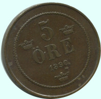 5 ORE 1890 SUECIA SWEDEN Moneda #AC643.2.E.A - Sweden