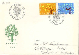 Suisse Poste Obl Yv: 698/699 Europa Cept Arbre à 7 Branches Bern 17 IX 1962 Fdc - FDC