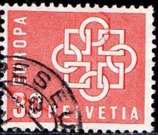 Suisse Poste Obl Yv: 630 Mi:679 Europa Graphisme (TB Cachet Rond) - Oblitérés