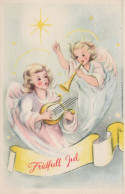 ANGELO Buon Anno Natale Vintage Cartolina CPSMPF #PAG772.IT - Anges