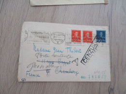 Roumanie Romania Lettre Avec 3 TP Anciens  Guerre 39/45 Bucarest Pour Chambery Puis Grenoble  Censure Militaire 1941 - Marcofilia