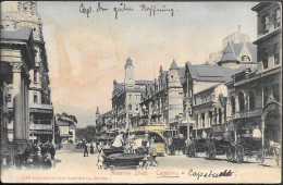 South Africa Cape Town Adderley Street Scene Old PPC 1910 Mailed. Cape Of Good Hope - Afrique Du Sud