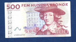 BANKNOTES-SWEDEN-500-CIRCULATED SEE-SCAN - Zweden