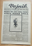 Hrvatski Vojnik 1944 Br. 34 NDH Ustasa Newspaper  General-porucnik Franjo Šimić, Pukovnik Ante Moskov - Autres & Non Classés