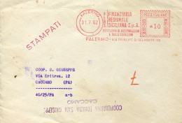 X0896 Italia, Red Meter Freistempel, Ema, Palermo 1962 Finanziaria Regionale Siciliana - Machines à Affranchir (EMA)