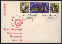 DDR Brief Zusammendruck W Zd 207 FDC Berlin Motiv Brandenburger Tor - Lettres & Documents