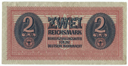 2 REICHSMARK CERTIFICATO PAGAMENTO ESERCITO TEDESCO DEUTSCHE WEHRMACHT 1942 BB - Allied Occupation WWII