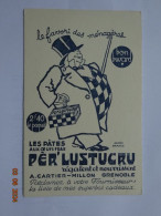 BUVARD BLOTTING PAPER  ALIMENTAIRE LES PATES AUX OEUFS FRAIS PER'LUSTUCRU A. CARTIER - MILLON GRENOBLE - Lebensmittel