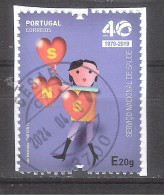 Portugal 2019- 1 Sello Usado Y Circulado- Sistema Nacional De Saúde-40 Aniversario - Usati