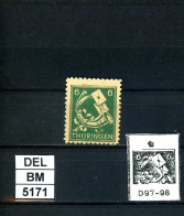 DEL-BM5171, SBZ Thüringen, Xx, 95 AX, W, PLF F D97-98, Gepr. AG.THÜR - Mint