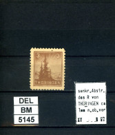 DEL-BM5145, SBZ Thüringen, Xx, 92 AX, T, PLF F B97, Gepr. AG.THÜR.  - Postfris
