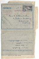 Ceylon Maritime Mail ( Inside "Colombo 19oct1944") Aerogramme Regular C.20 KG5 X Scotland - Censored - Altri (Mare)