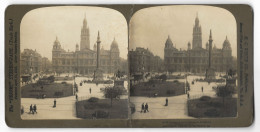 Vue Stéréoscopique 1902 George Square Glasgow Scotland United Kingdom Stereoview - Visionneuses Stéréoscopiques