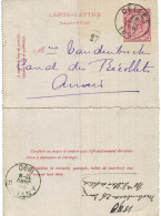 Carte-lettre N° 46 écrite De Celles Vers Anvers   (carte Pliée) - Postbladen