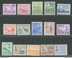1950 MAURITIUS, Stanley Gibbons N. 276/290 Serie Di 15 Valori - MH* - Other & Unclassified