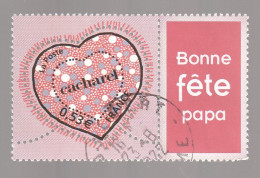FRANCE 2005 COEUR CACHAREL BONNE FETE PAPA YT 3747AD OBLITERE - Used Stamps